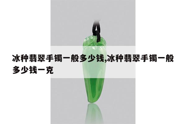 冰种翡翠手镯一般多少钱,冰种翡翠手镯一般多少钱一克