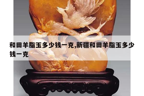 和田羊脂玉多少钱一克,新疆和田羊脂玉多少钱一克