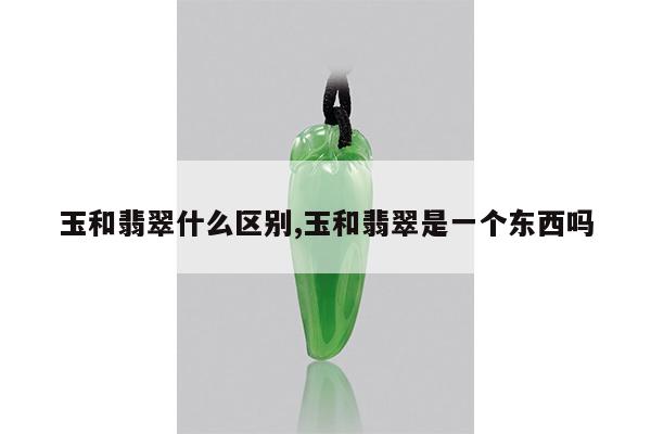 玉和翡翠什么区别,玉和翡翠是一个东西吗