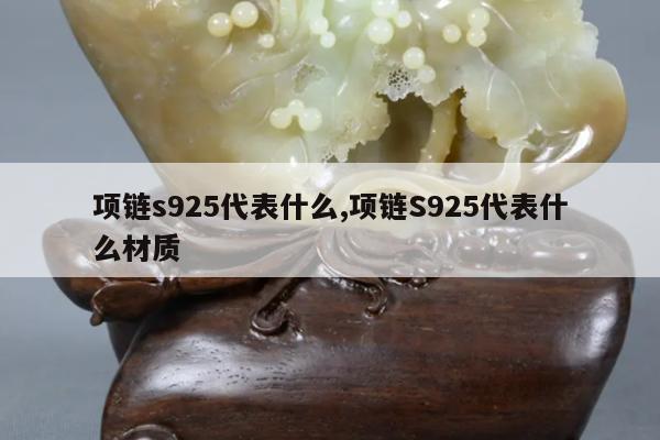 项链s925代表什么,项链S925代表什么材质