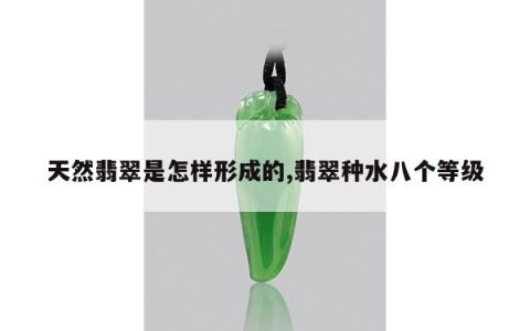 天然翡翠是怎样形成的,翡翠种水八个等级
