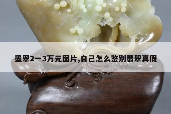 墨翠2一3万元图片,自己怎么鉴别翡翠真假