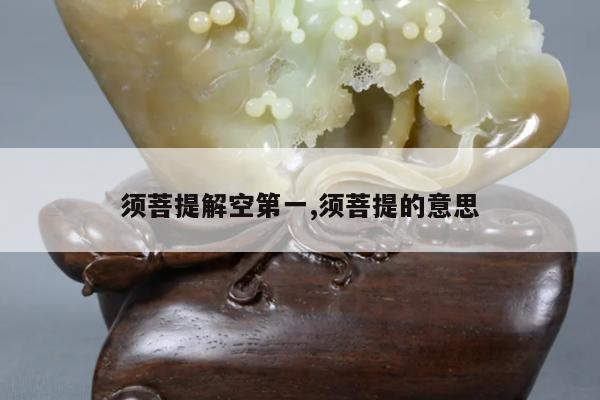 须菩提解空第一,须菩提的意思