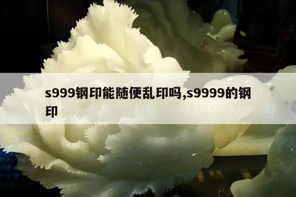 s999钢印能随便乱印吗,s9999的钢印