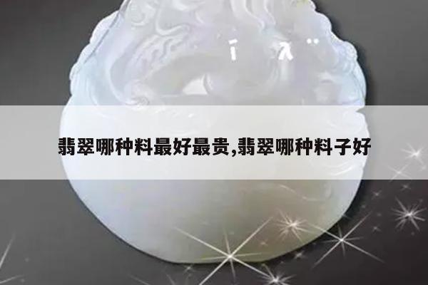 翡翠哪种料最好最贵,翡翠哪种料子好