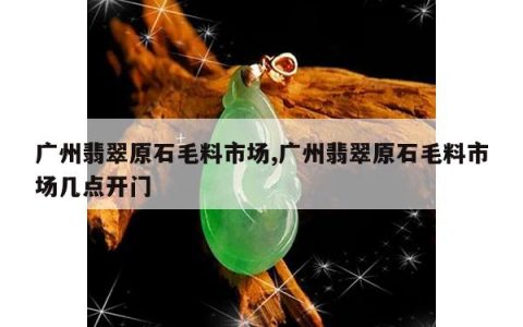广州翡翠原石毛料市场,广州翡翠原石毛料市场几点开门