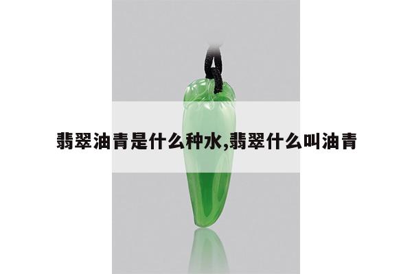 翡翠油青是什么种水,翡翠什么叫油青