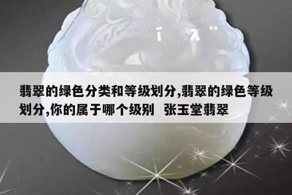 翡翠的绿色分类和等级划分,翡翠的绿色等级划分,你的属于哪个级别 张玉堂翡翠