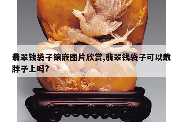 翡翠钱袋子镶嵌图片欣赏,翡翠钱袋子可以戴脖子上吗?