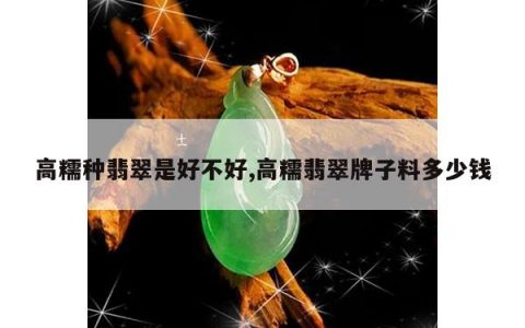 高糯种翡翠是好不好,高糯翡翠牌子料多少钱