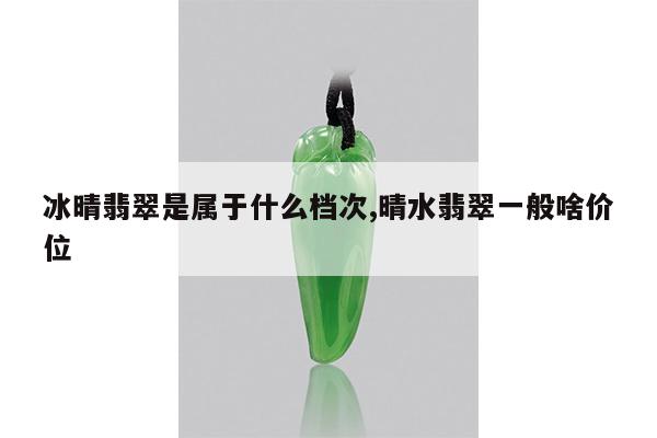 冰晴翡翠是属于什么档次,晴水翡翠一般啥价位