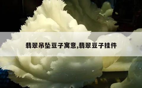 翡翠吊坠豆子寓意,翡翠豆子挂件