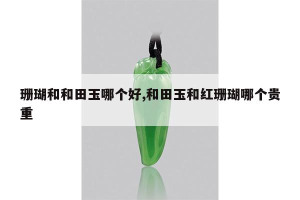 珊瑚和和田玉哪个好,和田玉和红珊瑚哪个贵重