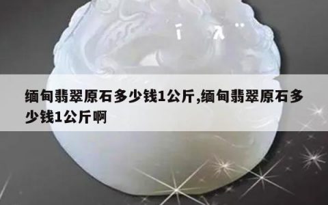 缅甸翡翠原石多少钱1公斤,缅甸翡翠原石多少钱1公斤啊
