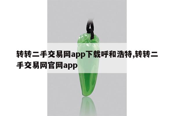 转转二手交易网app下载呼和浩特,转转二手交易网官网app