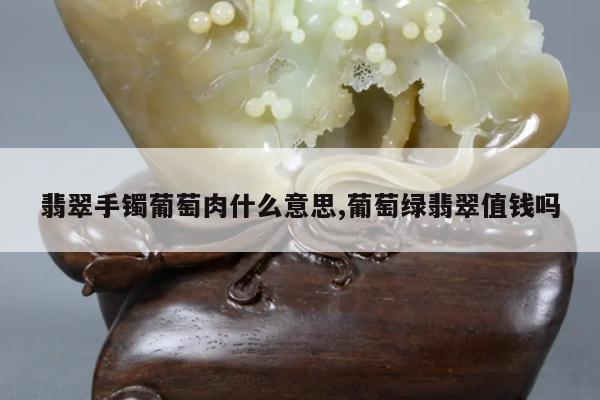 翡翠手镯葡萄肉什么意思,葡萄绿翡翠值钱吗