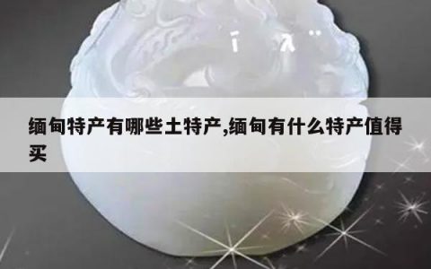 缅甸特产有哪些土特产,缅甸有什么特产值得买