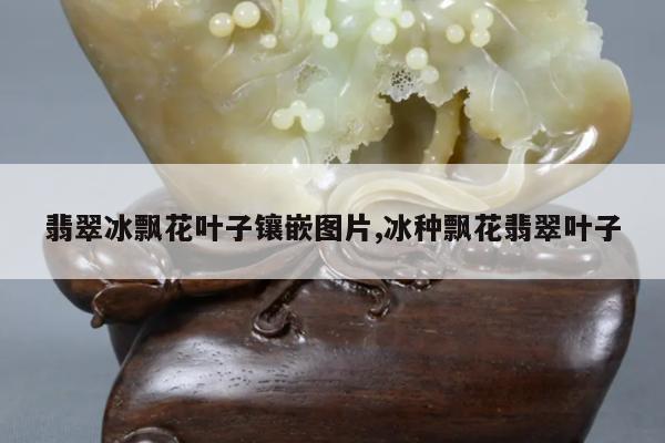翡翠冰飘花叶子镶嵌图片,冰种飘花翡翠叶子