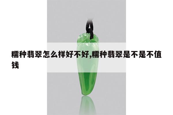 糯种翡翠怎么样好不好,糯种翡翠是不是不值钱