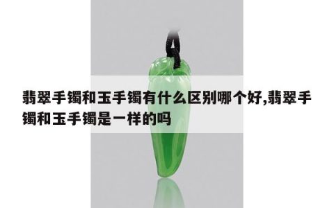 翡翠手镯和玉手镯有什么区别哪个好,翡翠手镯和玉手镯是一样的吗