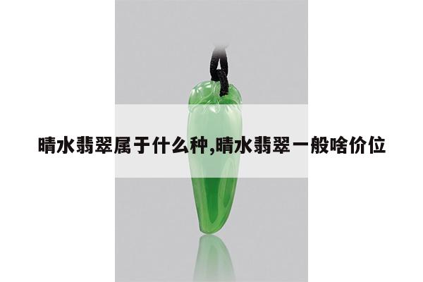 晴水翡翠属于什么种,晴水翡翠一般啥价位