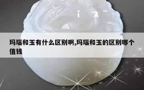 玛瑙和玉有什么区别啊,玛瑙和玉的区别哪个值钱