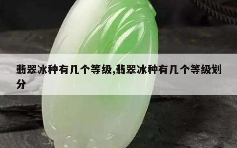 翡翠冰种有几个等级,翡翠冰种有几个等级划分