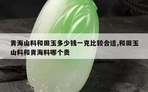 青海山料和田玉多少钱一克比较合适,和田玉山料和青海料哪个贵
