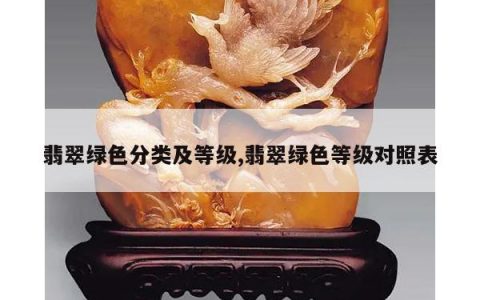 翡翠绿色分类及等级,翡翠绿色等级对照表