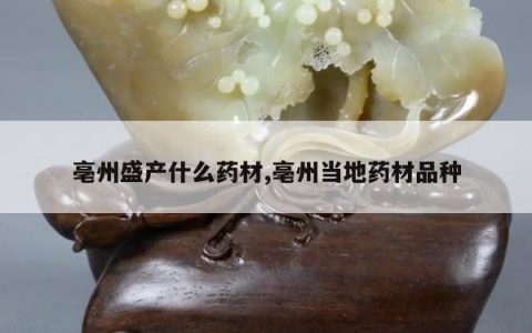 亳州盛产什么药材,亳州当地药材品种