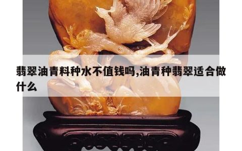翡翠油青料种水不值钱吗,油青种翡翠适合做什么