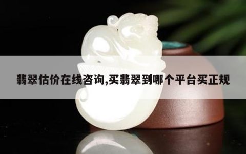 翡翠估价在线咨询,买翡翠到哪个平台买正规