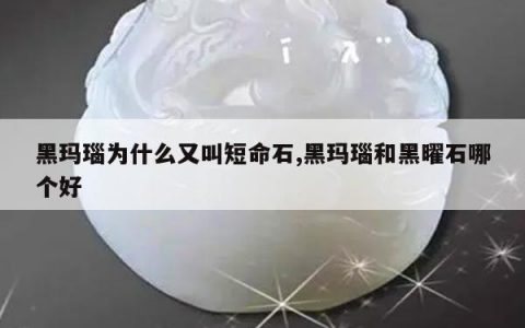 黑玛瑙为什么又叫短命石,黑玛瑙和黑曜石哪个好