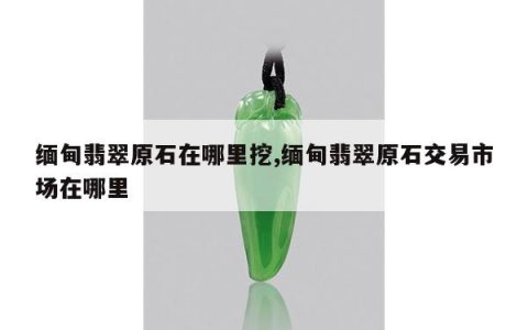 缅甸翡翠原石在哪里挖,缅甸翡翠原石交易市场在哪里