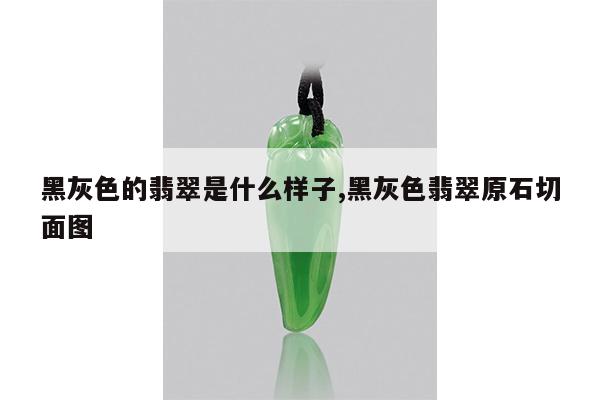 黑灰色的翡翠是什么样子,黑灰色翡翠原石切面图