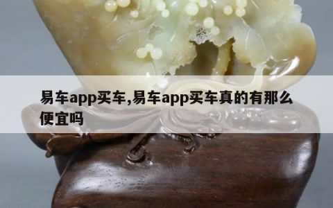 易车app买车,易车app买车真的有那么便宜吗