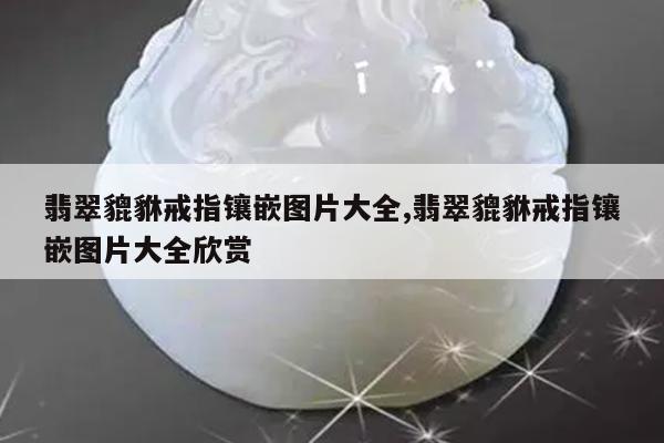 翡翠貔貅戒指镶嵌图片大全,翡翠貔貅戒指镶嵌图片大全欣赏