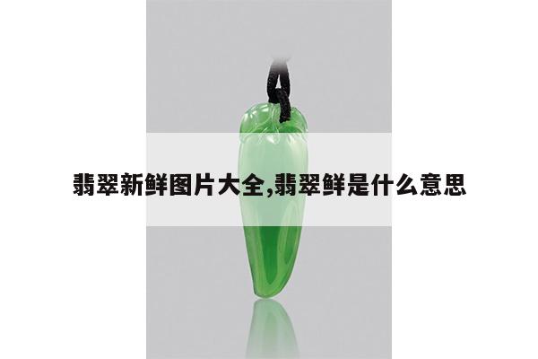 翡翠新鲜图片大全,翡翠鲜是什么意思