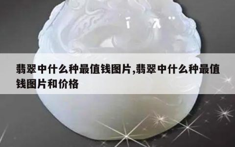 翡翠中什么种最值钱图片,翡翠中什么种最值钱图片和价格