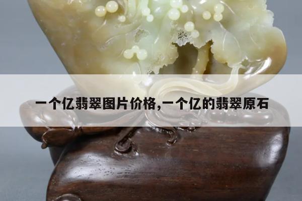 一个亿翡翠图片价格,一个亿的翡翠原石