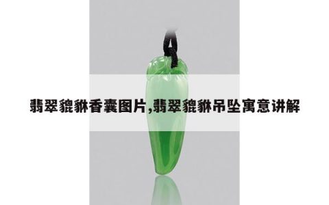 翡翠貔貅香囊图片,翡翠貔貅吊坠寓意讲解