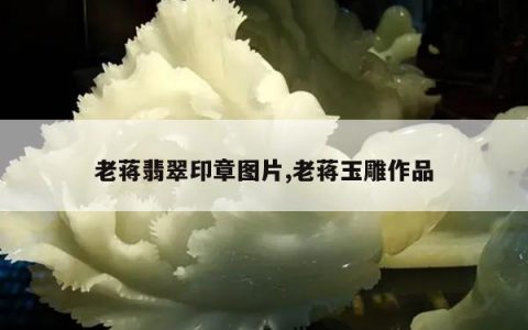 老蒋翡翠印章图片,老蒋玉雕作品